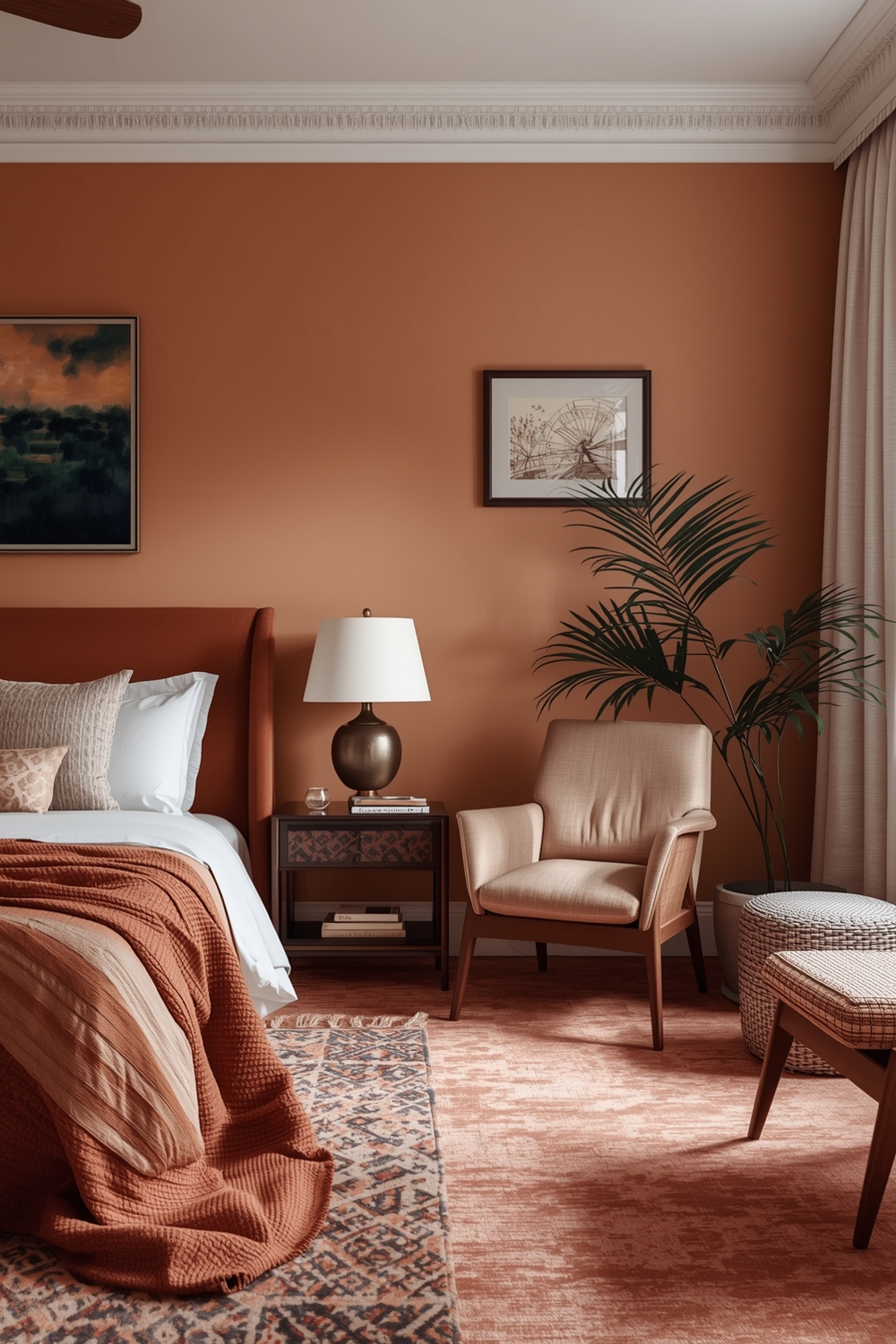 Bedroom and Living Area Color Harmony Layouts