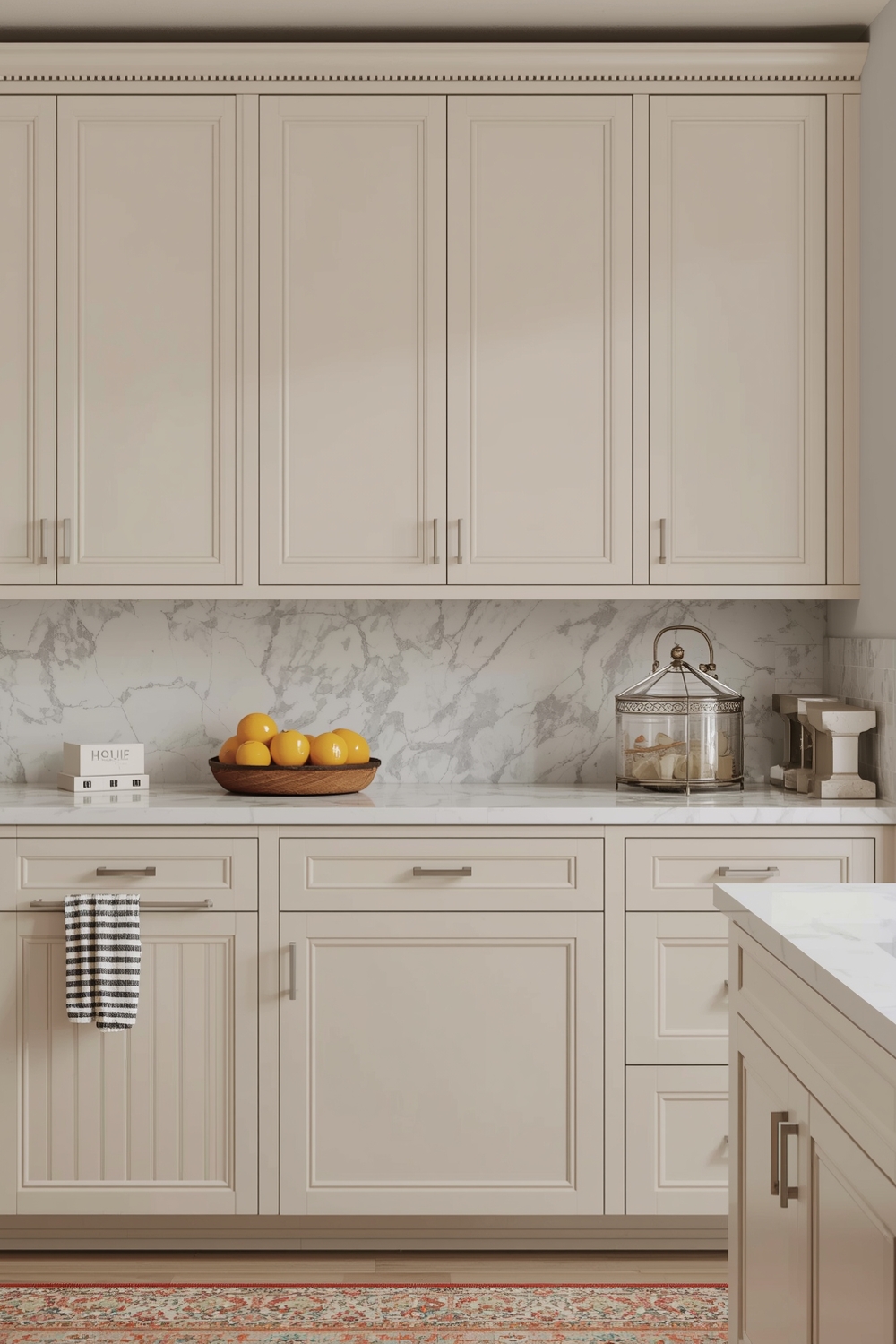 Beige Cabinets with Composite Countertops