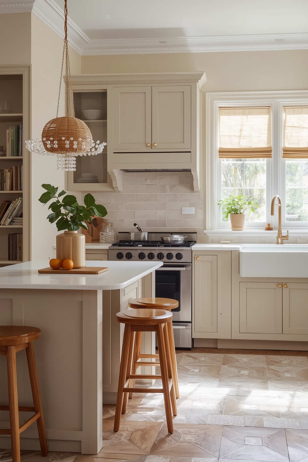 Bright Beige Kitchen Interior Schemes