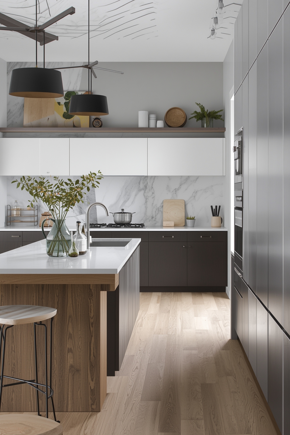 Contemporary Two-Toned Kitchen Styling
