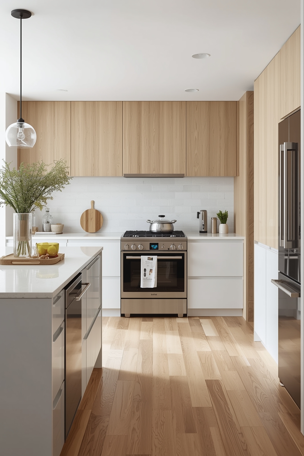 Contemporary White Oak Kitchen Styling