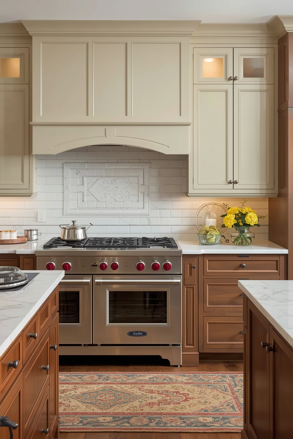 Elegant Two-Toned Kitchen Cabinets