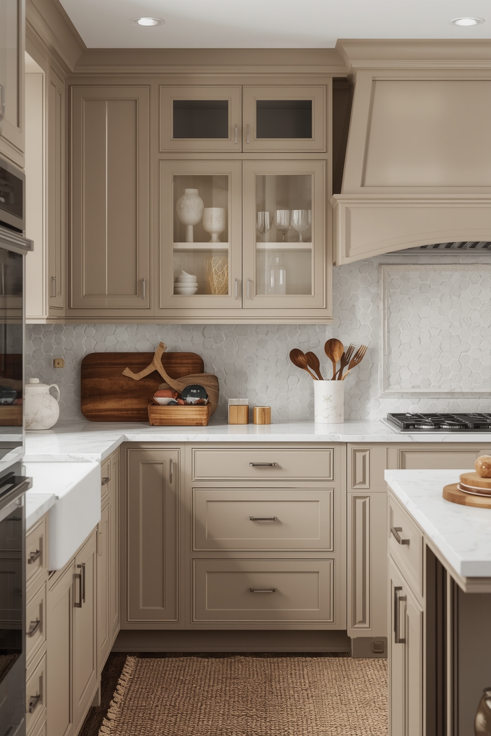 Fashionable Beige Kitchen Cabinets