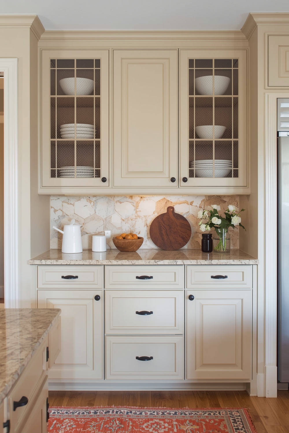 Gentle Beige Kitchen Cabinet Shapes