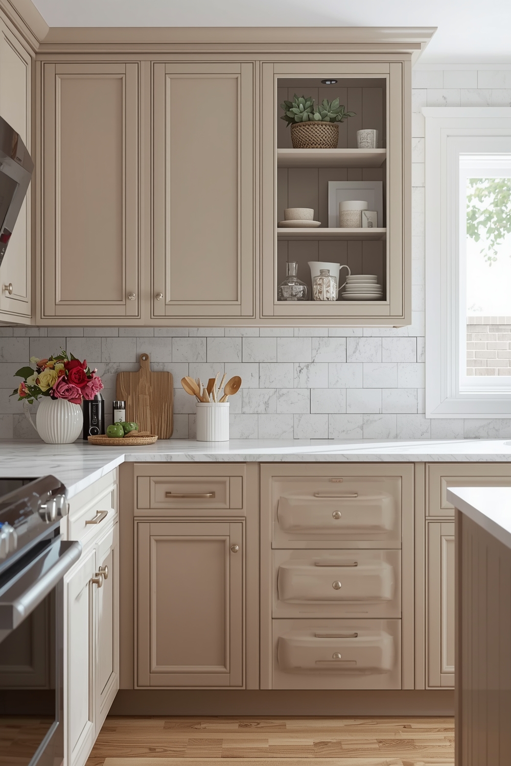 Practical Beige Kitchen Cabinet Designs