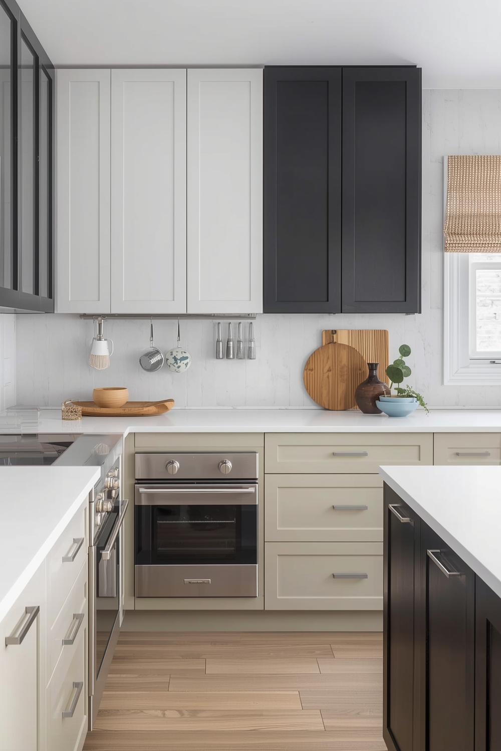 Simple Two-Toned Kitchen Cabinet Designs