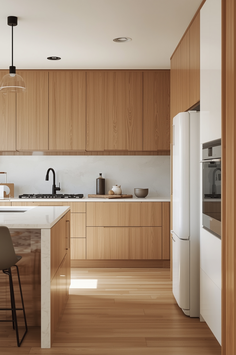 Simple White Oak Kitchen Aesthetics