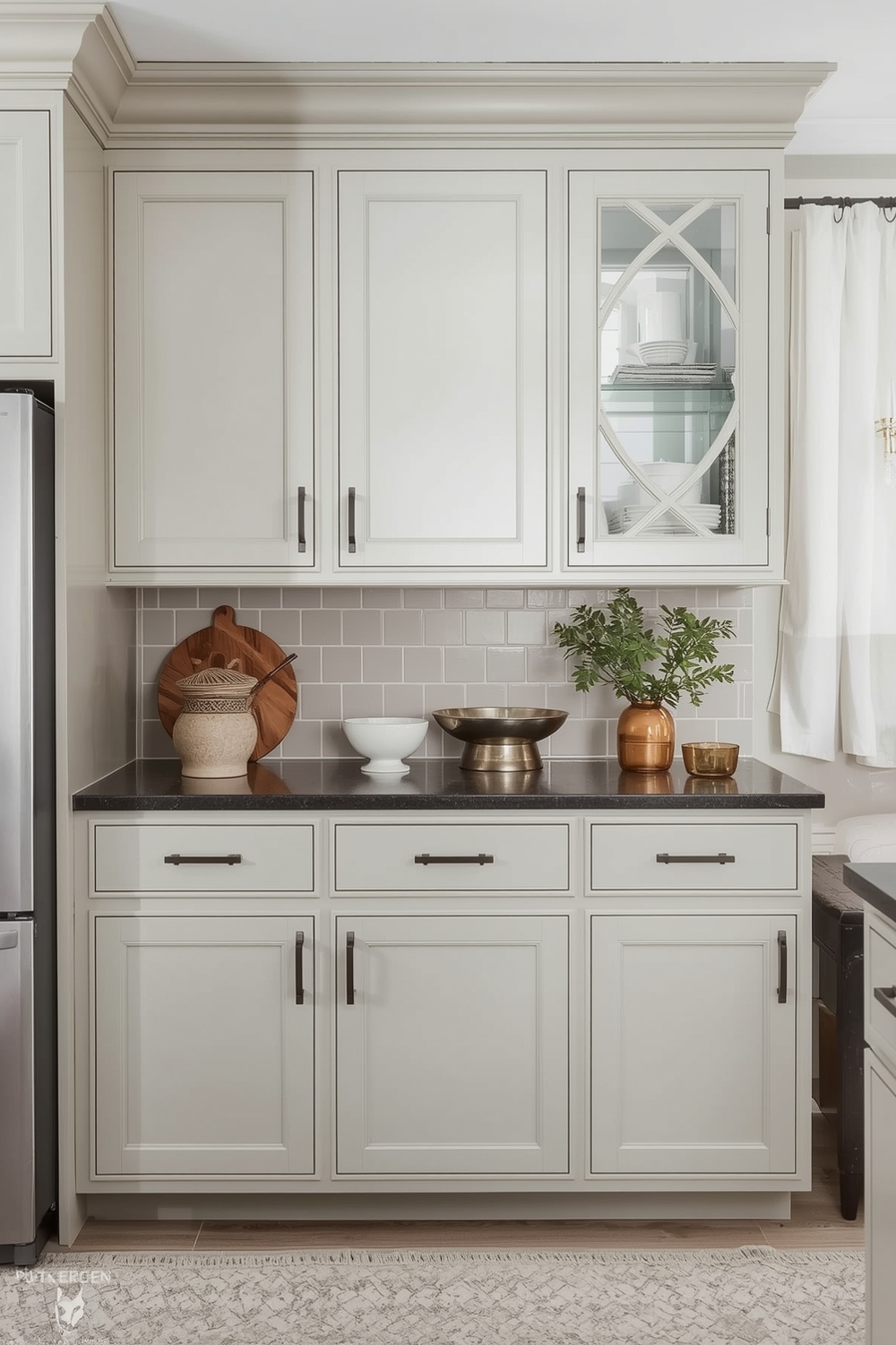 Sophisticated Two-Toned Kitchen Cabinets