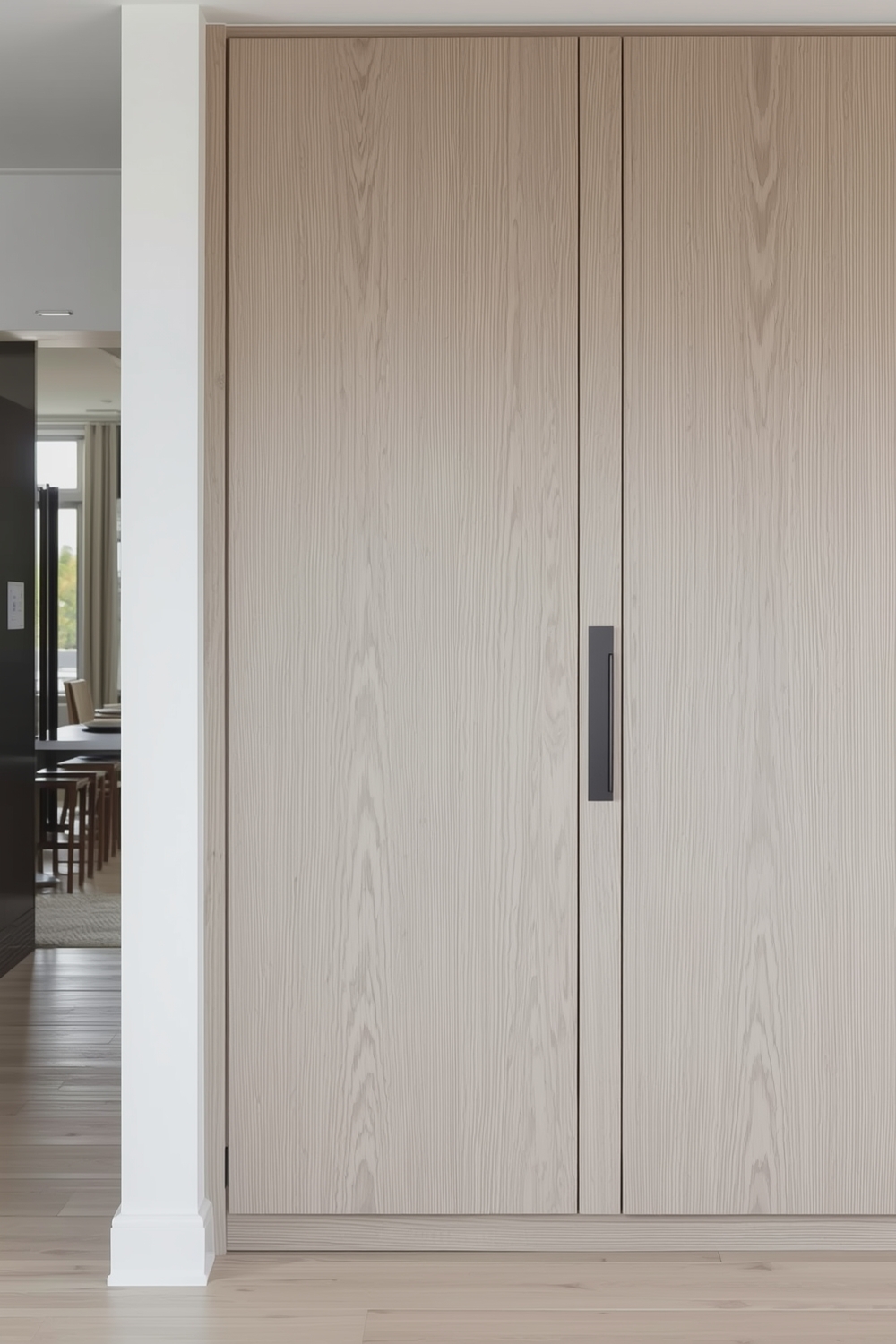 Streamlined White Oak Cabinet Fronts