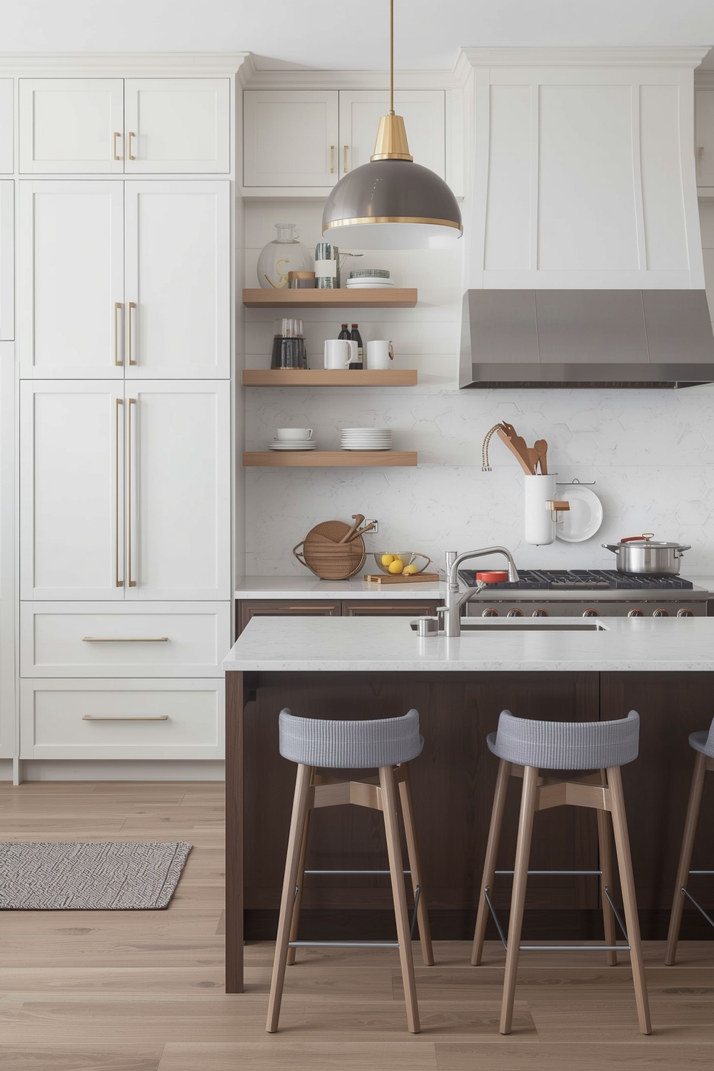 Two-Toned Cabinets with a Contemporary Flair