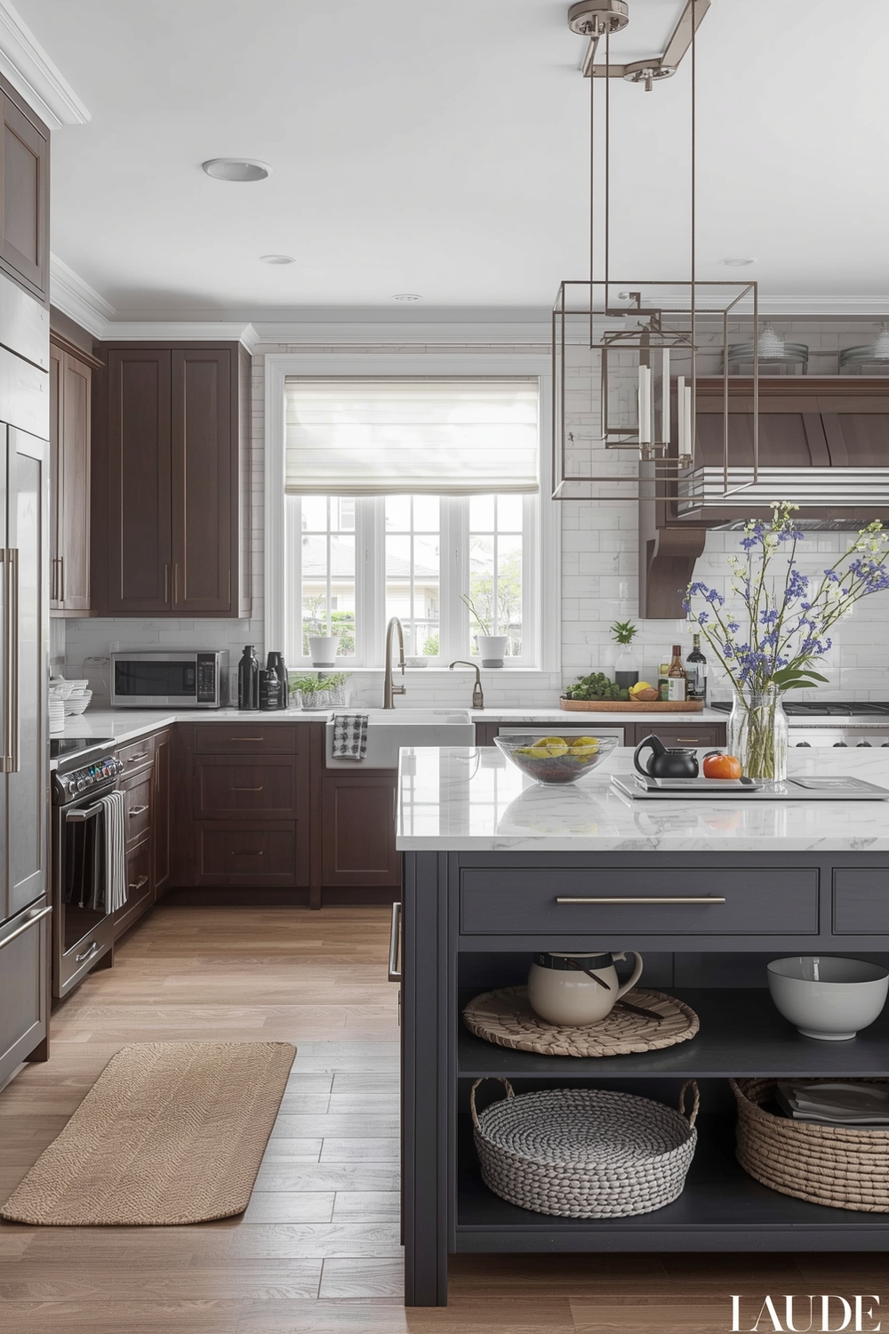 Two-Toned Designs for Expansive Kitchens