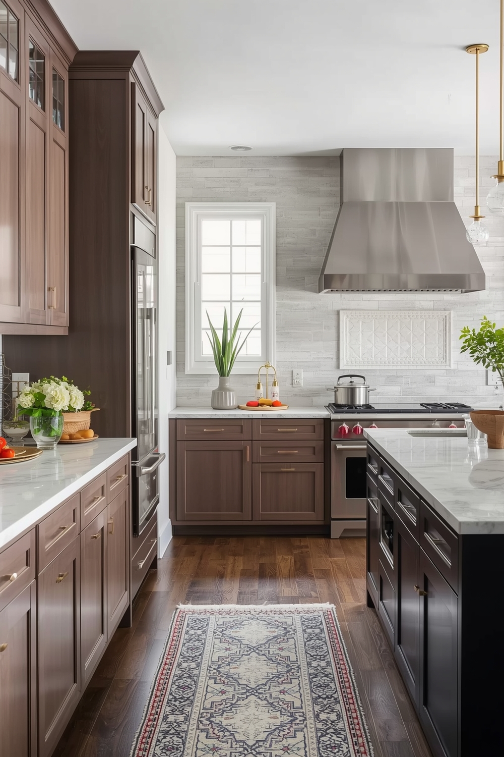 Two-Toned Designs for Large Kitchens