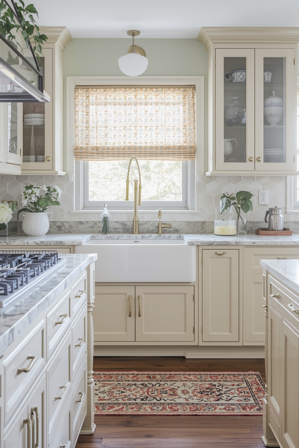 Two-Toned Kitchen Cabinet Decorative Element Ideas