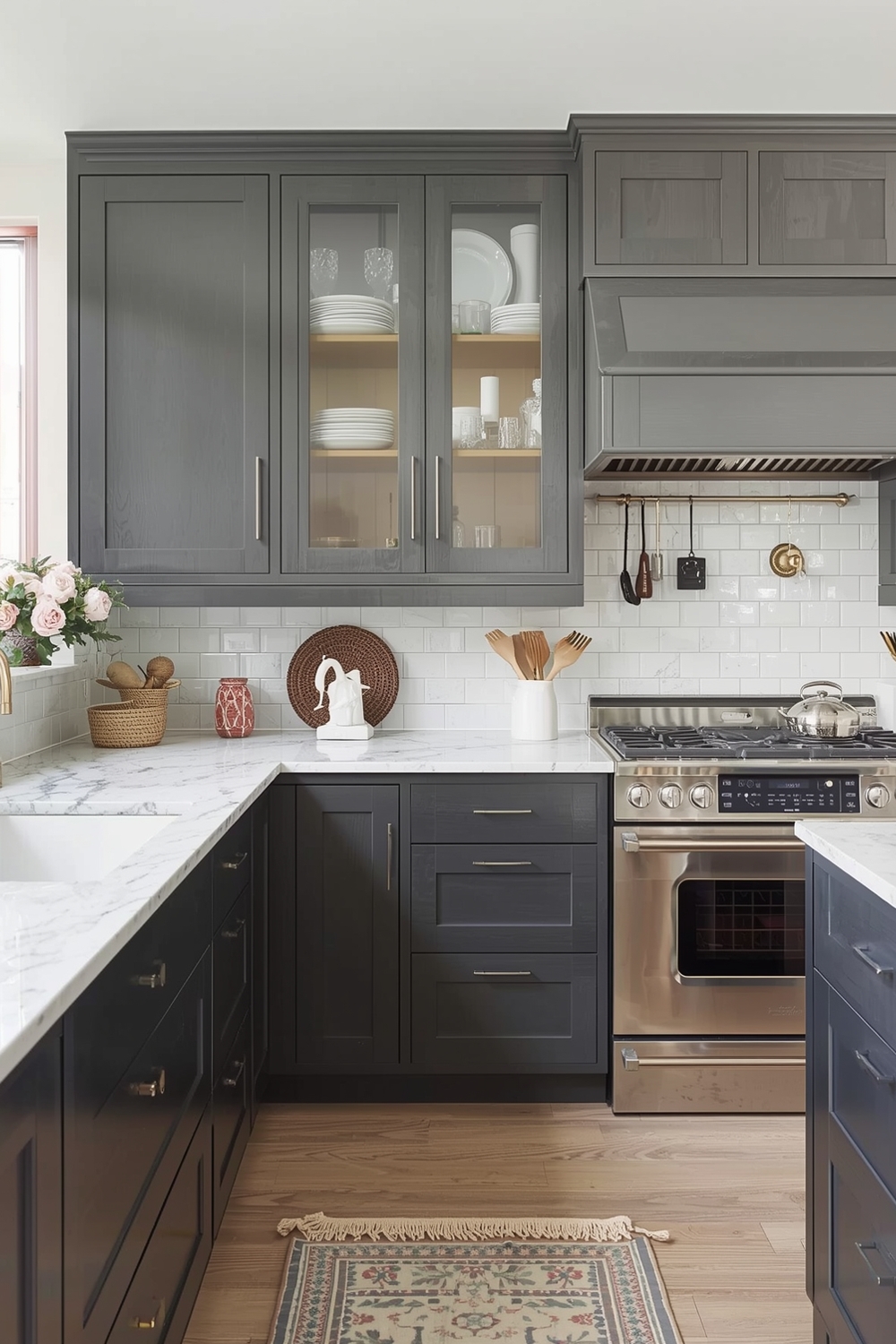 Two-Toned Kitchen Cabinets for Open Floor Plans