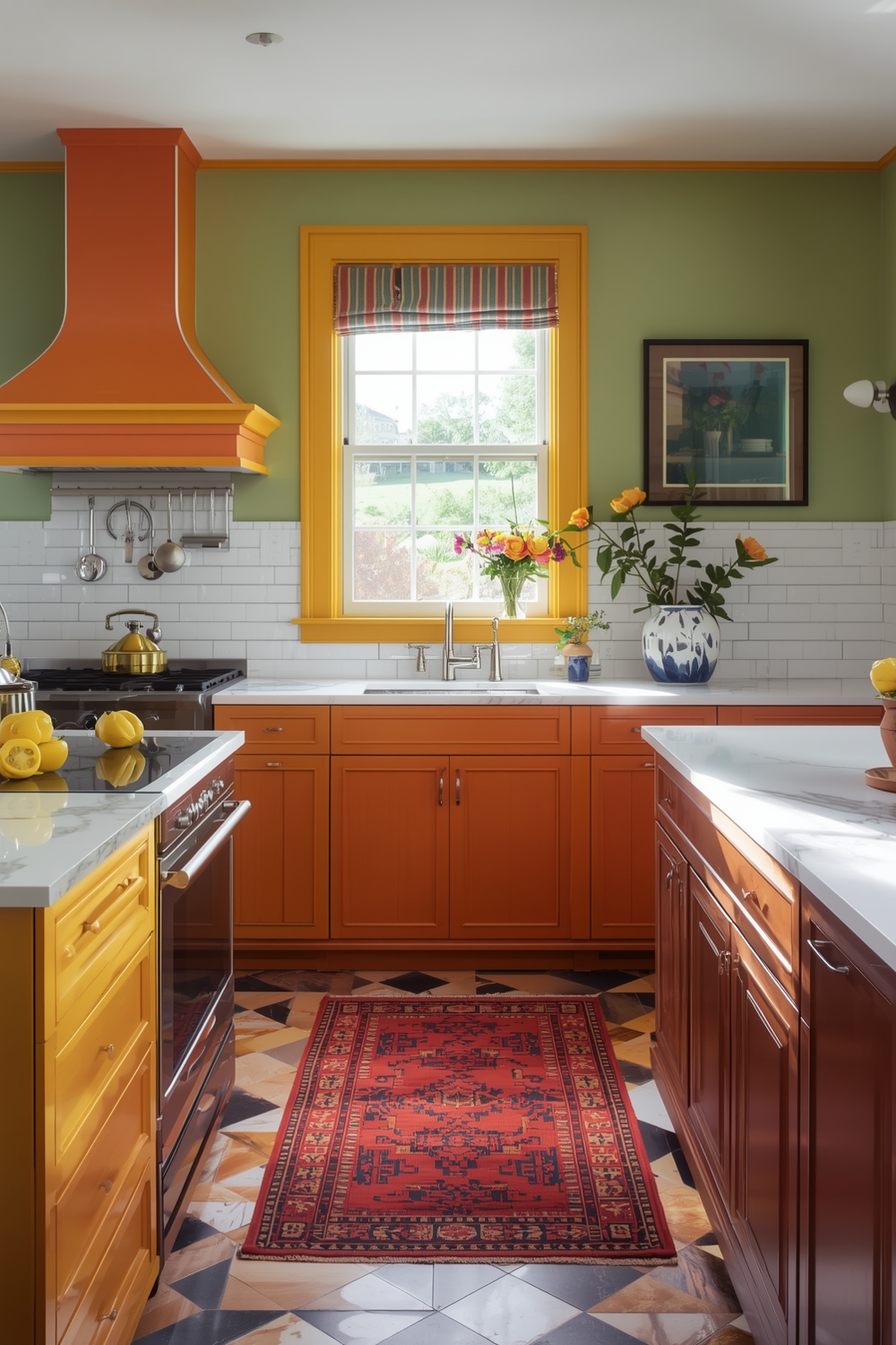 Vibrant Two-Toned Kitchen Interiors
