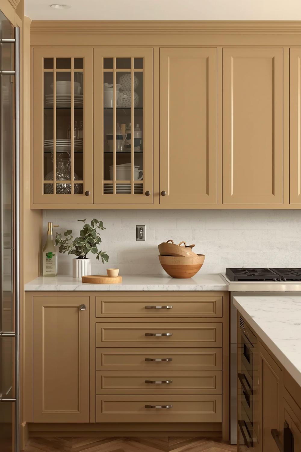 Warm-Toned Beige Cabinets