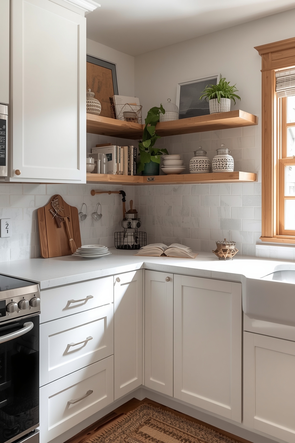 White Oak Kitchen Relaxing Corner Ideas