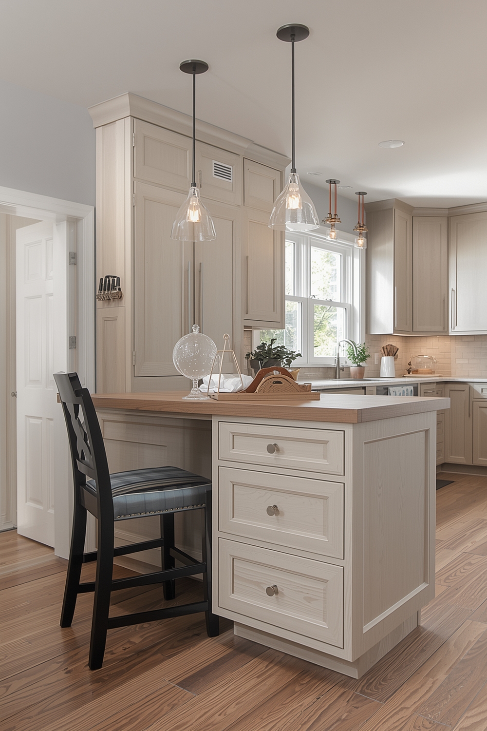 White Oak Kitchen with Central Island