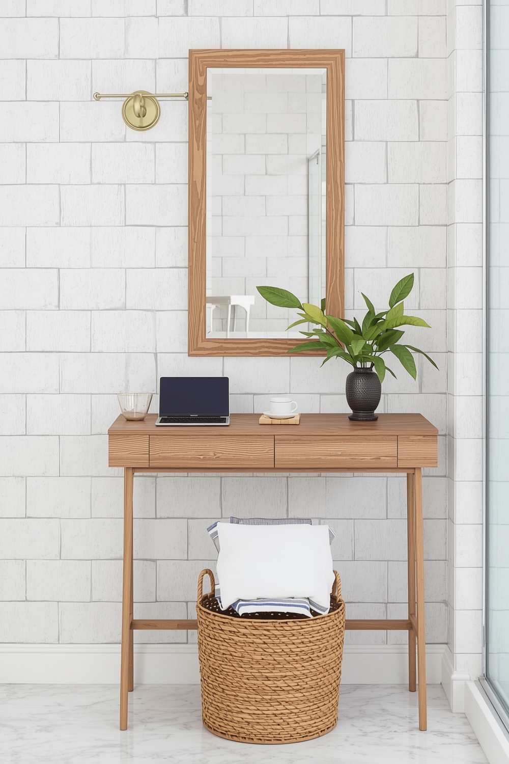 Bathroom Mirror Workspace Idea Examples