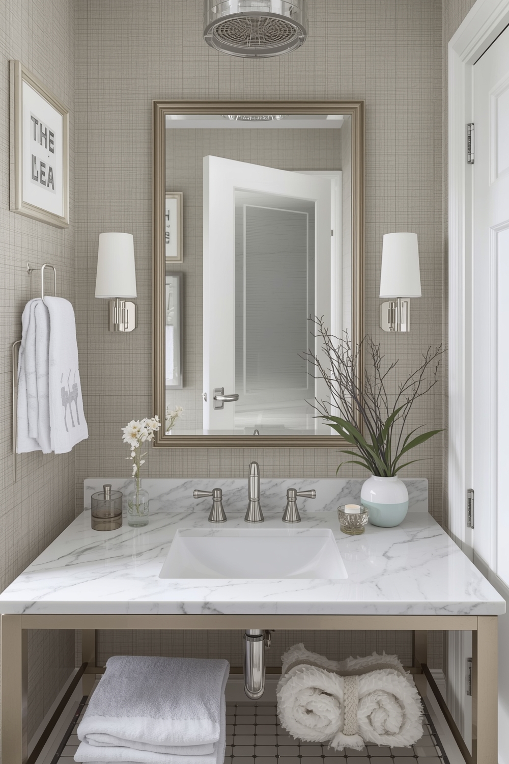 Bathroom Mirror Workspace Layout Examples