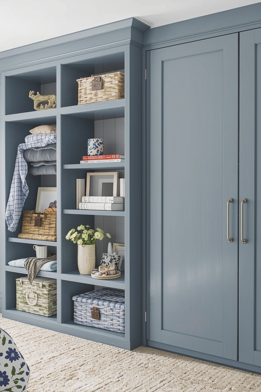 Blue Bedroom Storage Idea Galleries