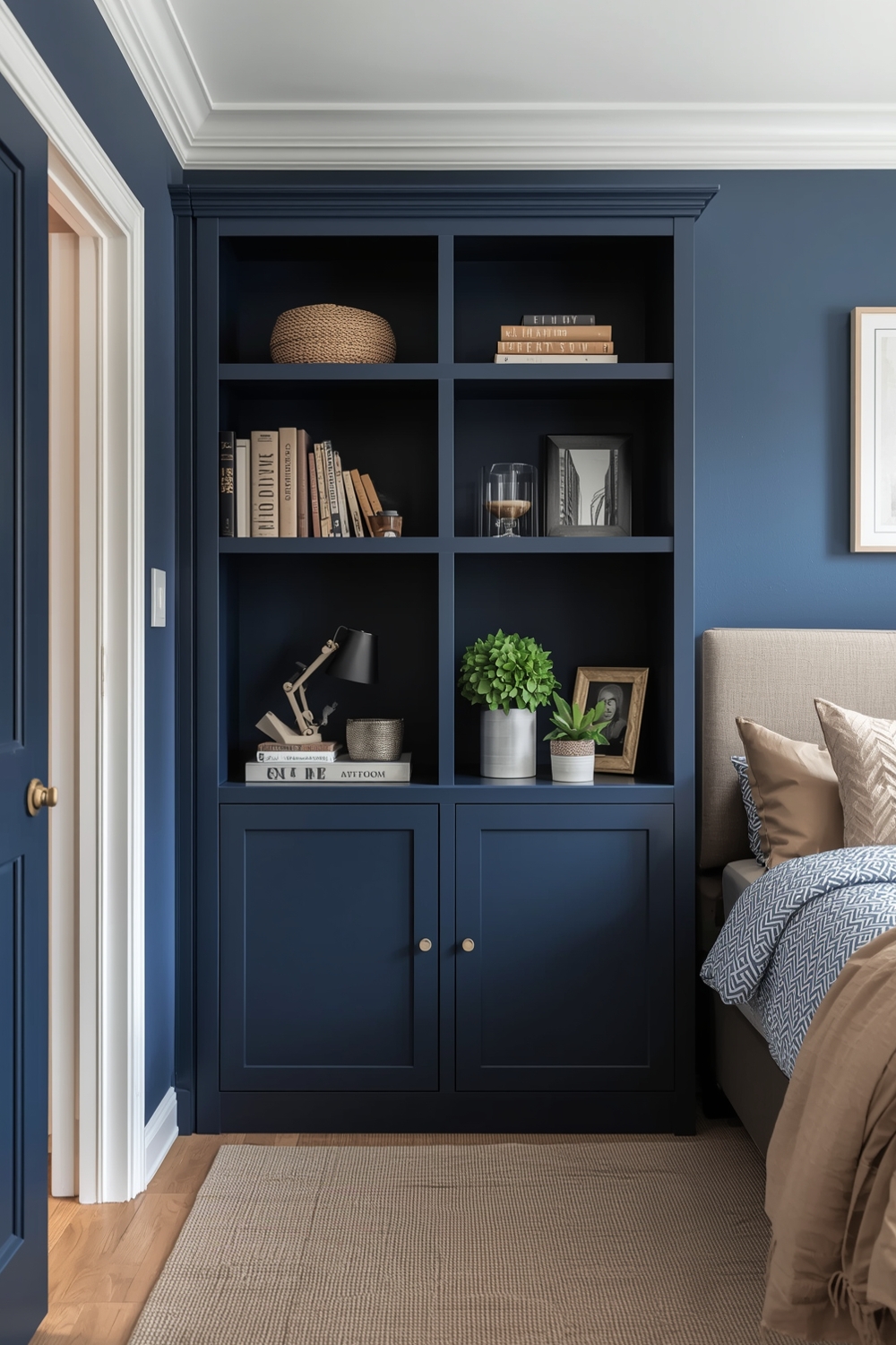 Blue Bedroom Storage Solution Examples