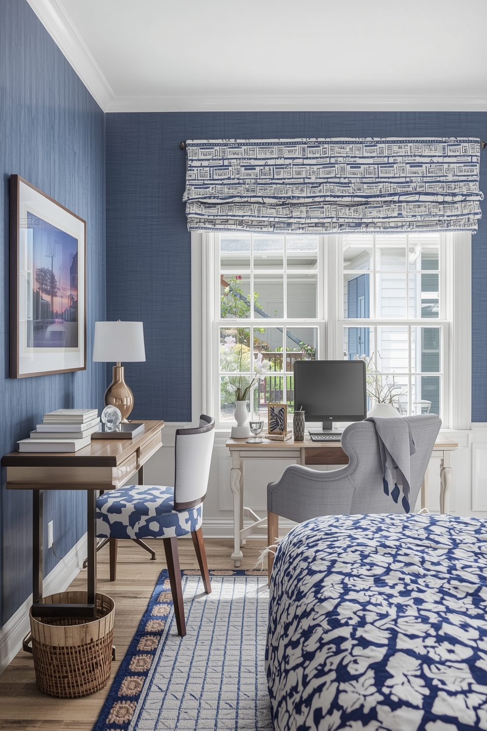 Blue Bedroom Workspace Layout Galleries