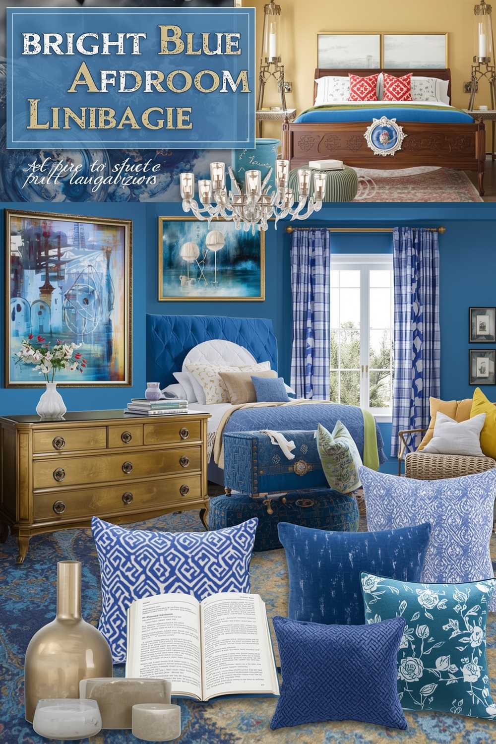Bright Blue Bedroom Idea Boards