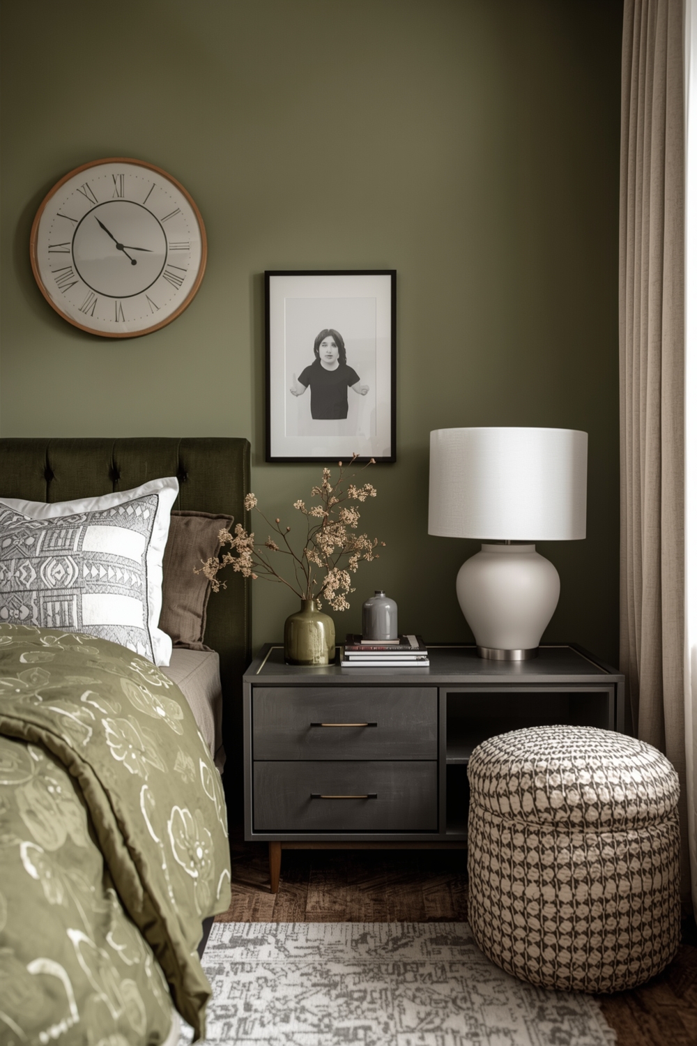 Bright Olive Green Bedroom Layout Inspirations