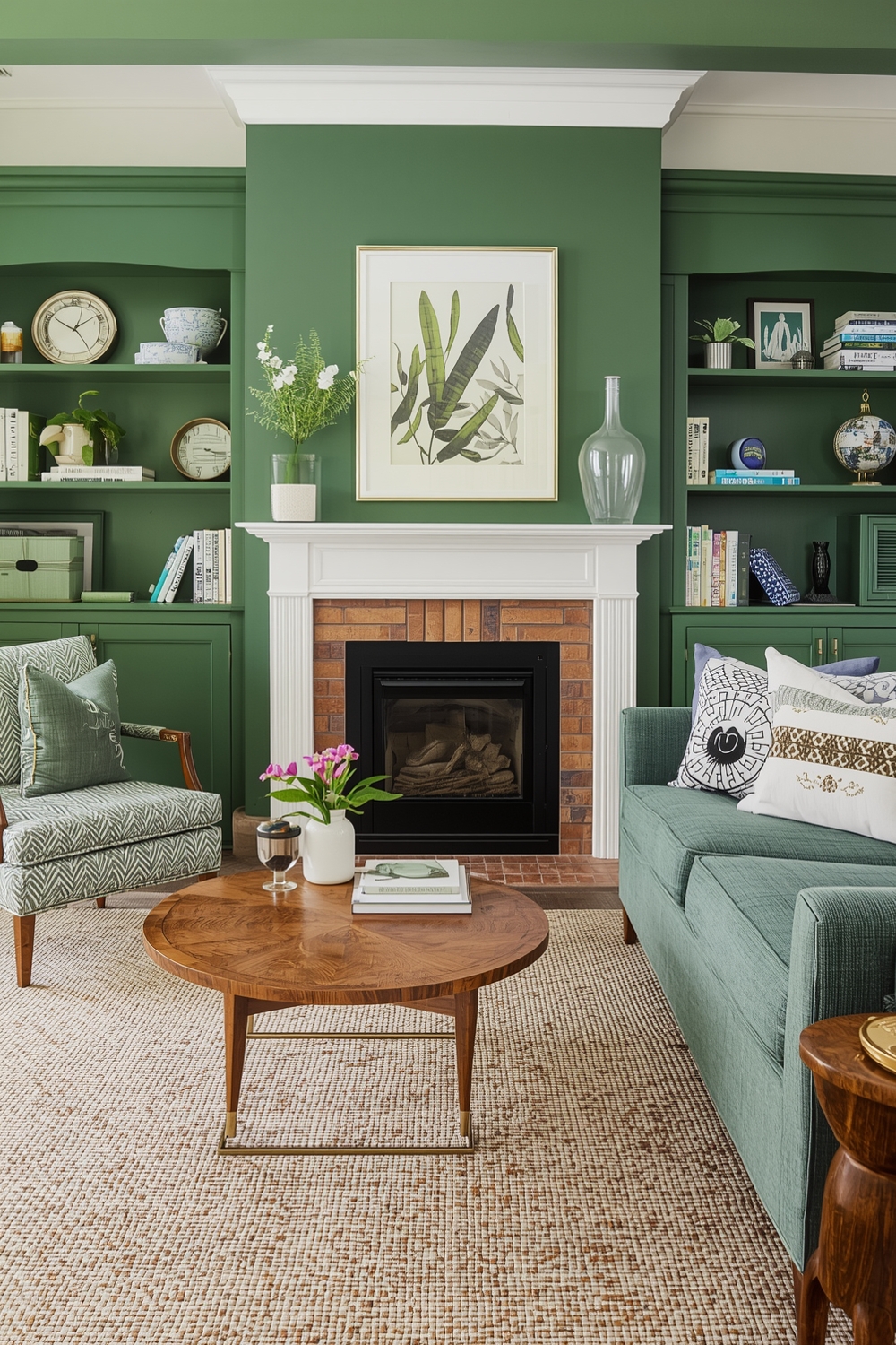 Bright Sage Green Living Room Idea Galleries