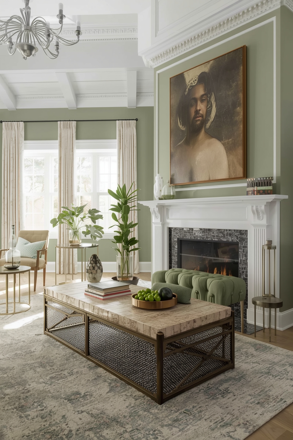 Bright Sage Green Living Room Layout Galleries