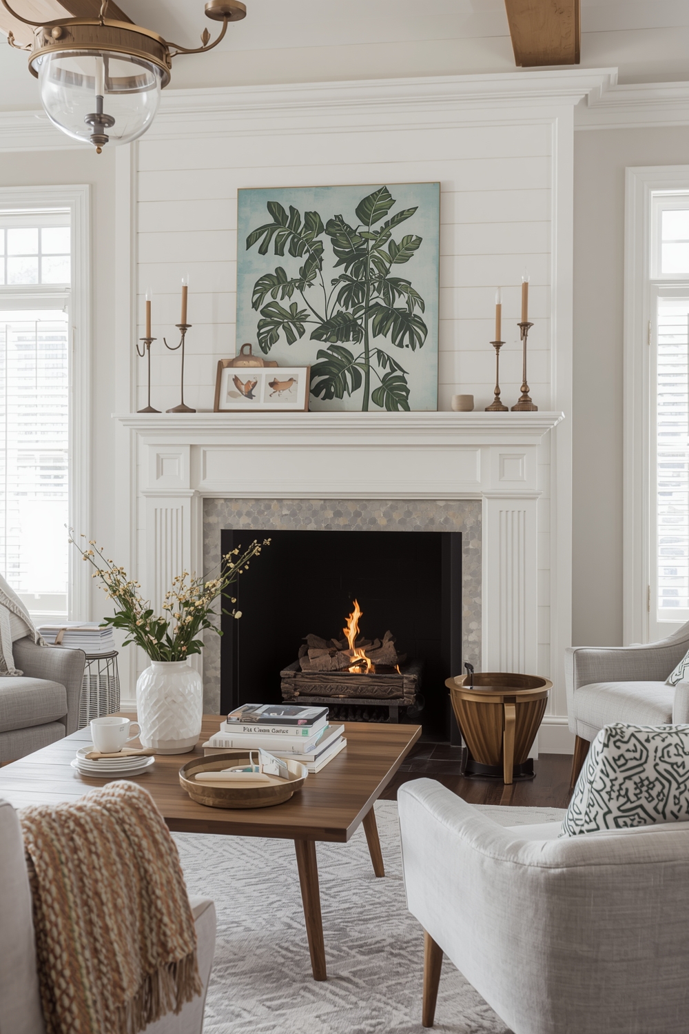 Bright and Cozy Fireplace Layout Examples