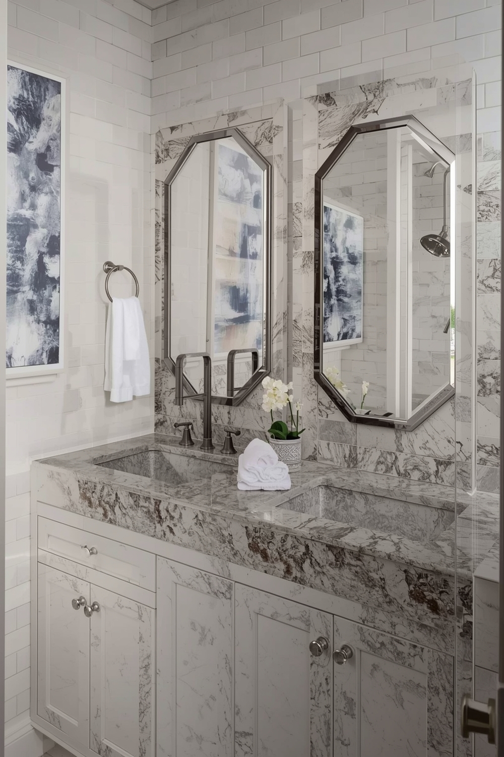 Contemporary Bathroom Mirror Layout Galleries