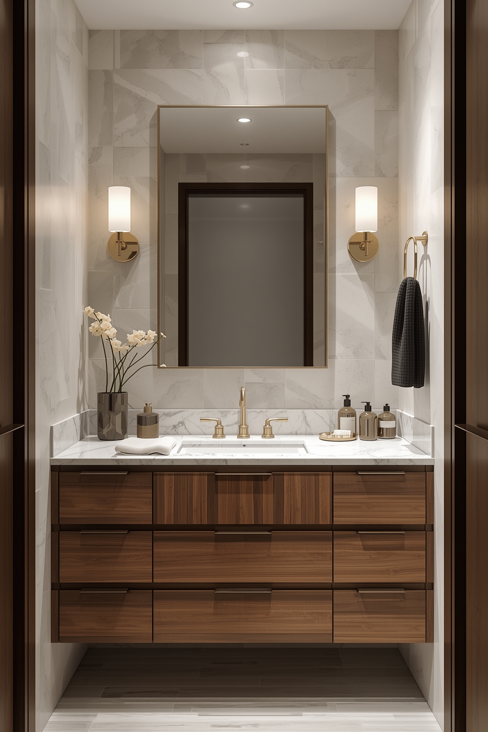 Contemporary Bathroom Mirror Layout Inspirations