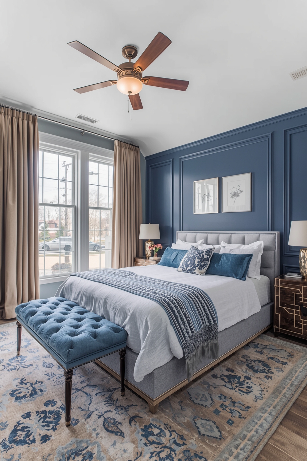 Contemporary Blue Bedroom Design Galleries
