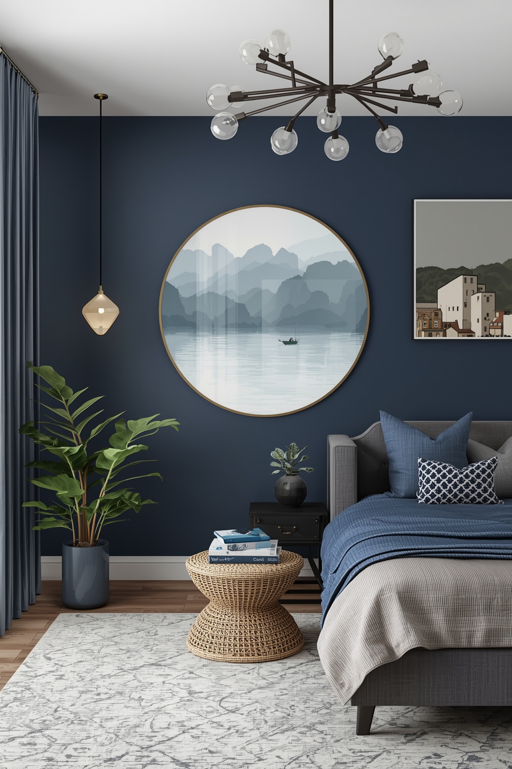 Contemporary Blue Bedroom Inspiration Boards