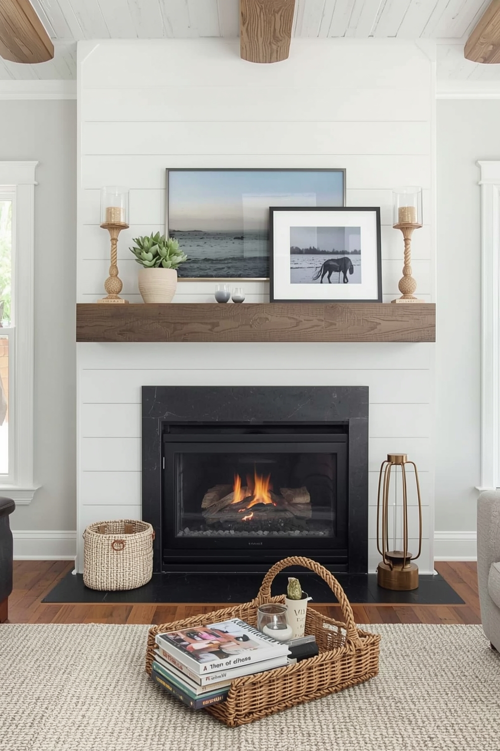 Contemporary Farmhouse Fireplace Design Inspirations