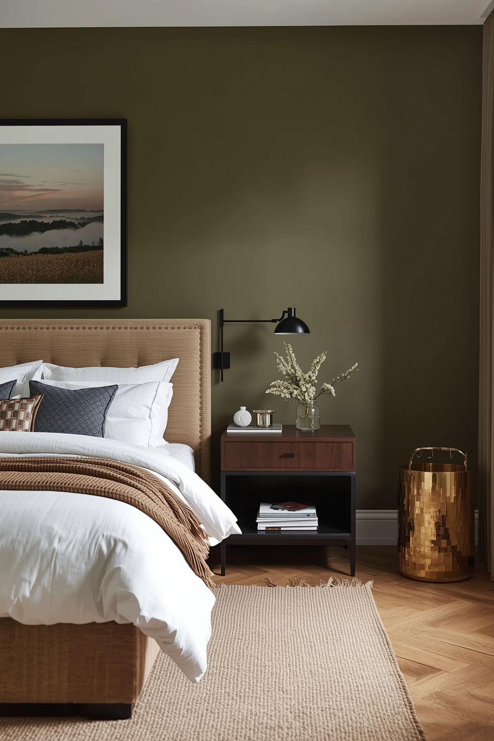 Contemporary Olive Green Bedroom Layout Galleries