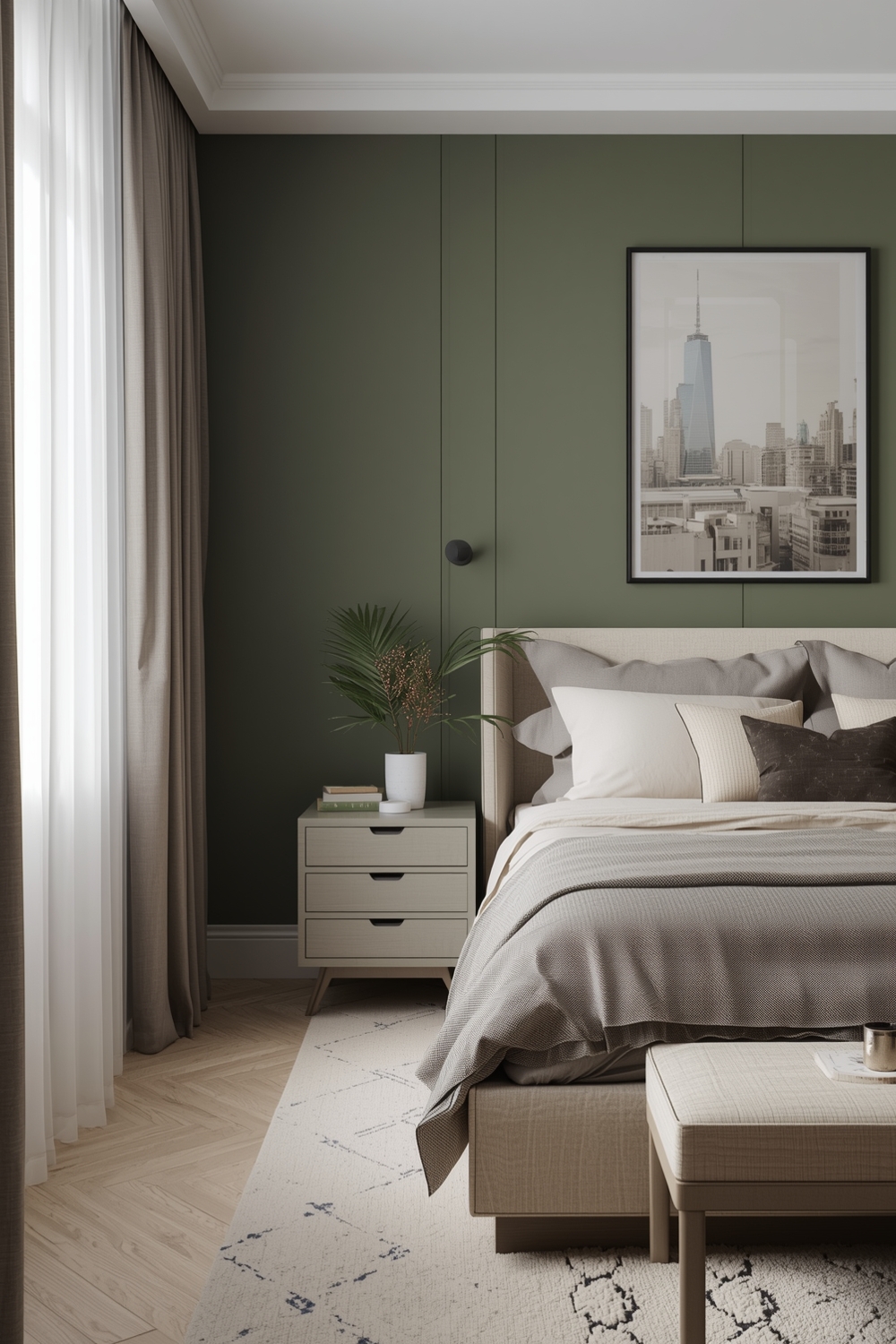 Contemporary Sage Green Bedroom Design Galleries