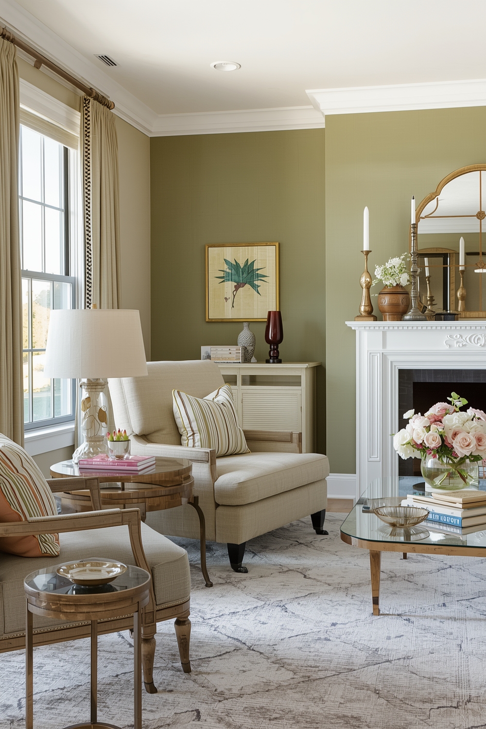 Contemporary Sage Green Living Room Design Galleries