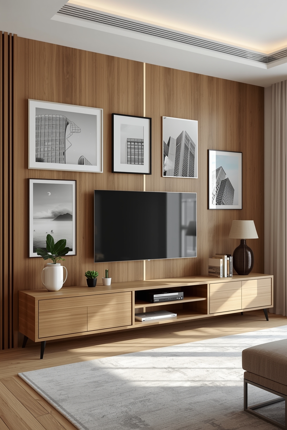 Contemporary TV Wall Design Concept Boards