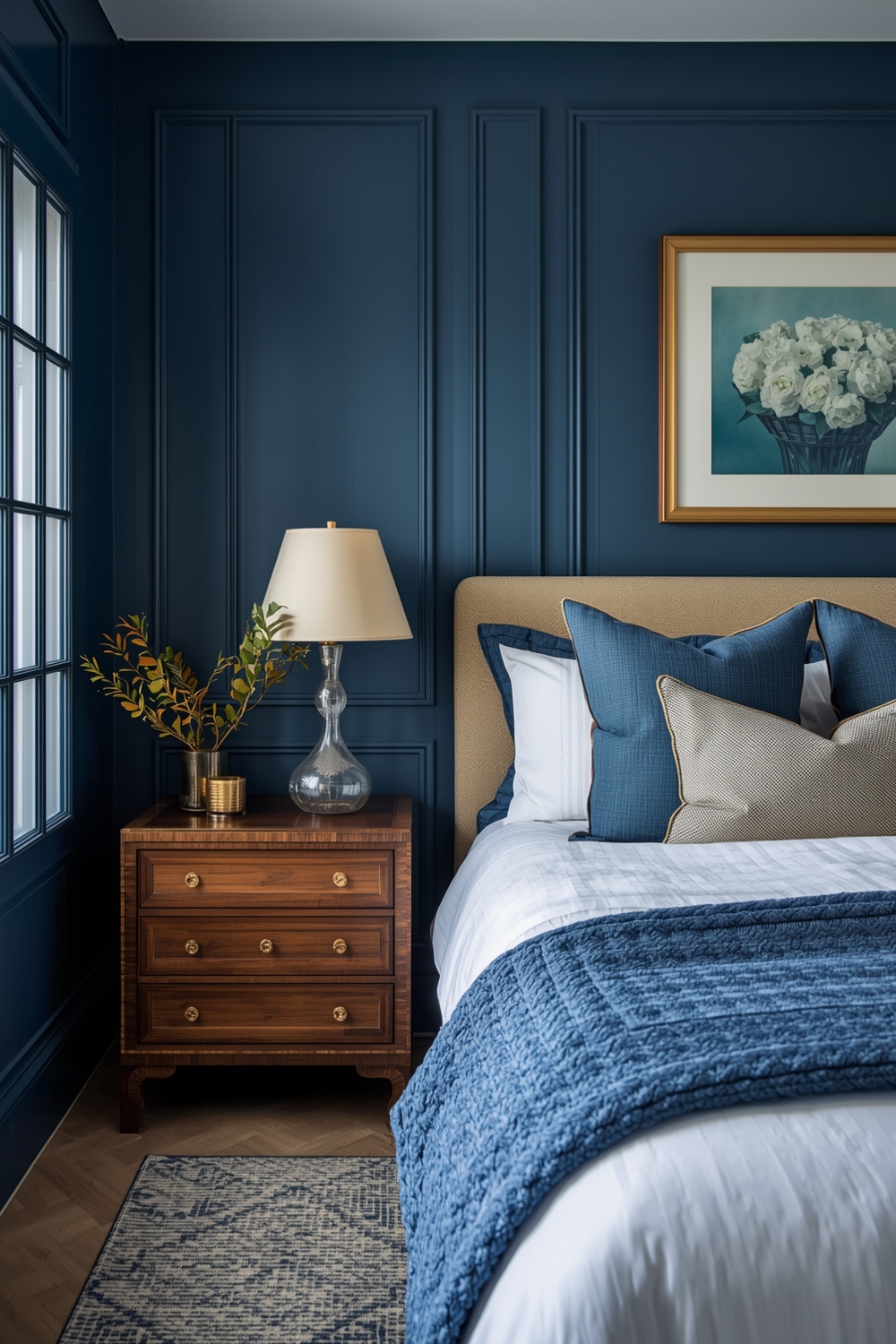 Cozy Blue Bedroom Layout Concepts