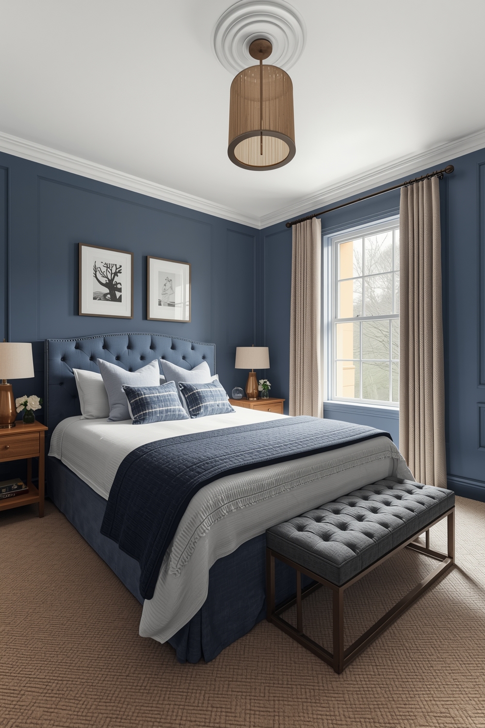 Cozy Blue Bedroom Layout Examples