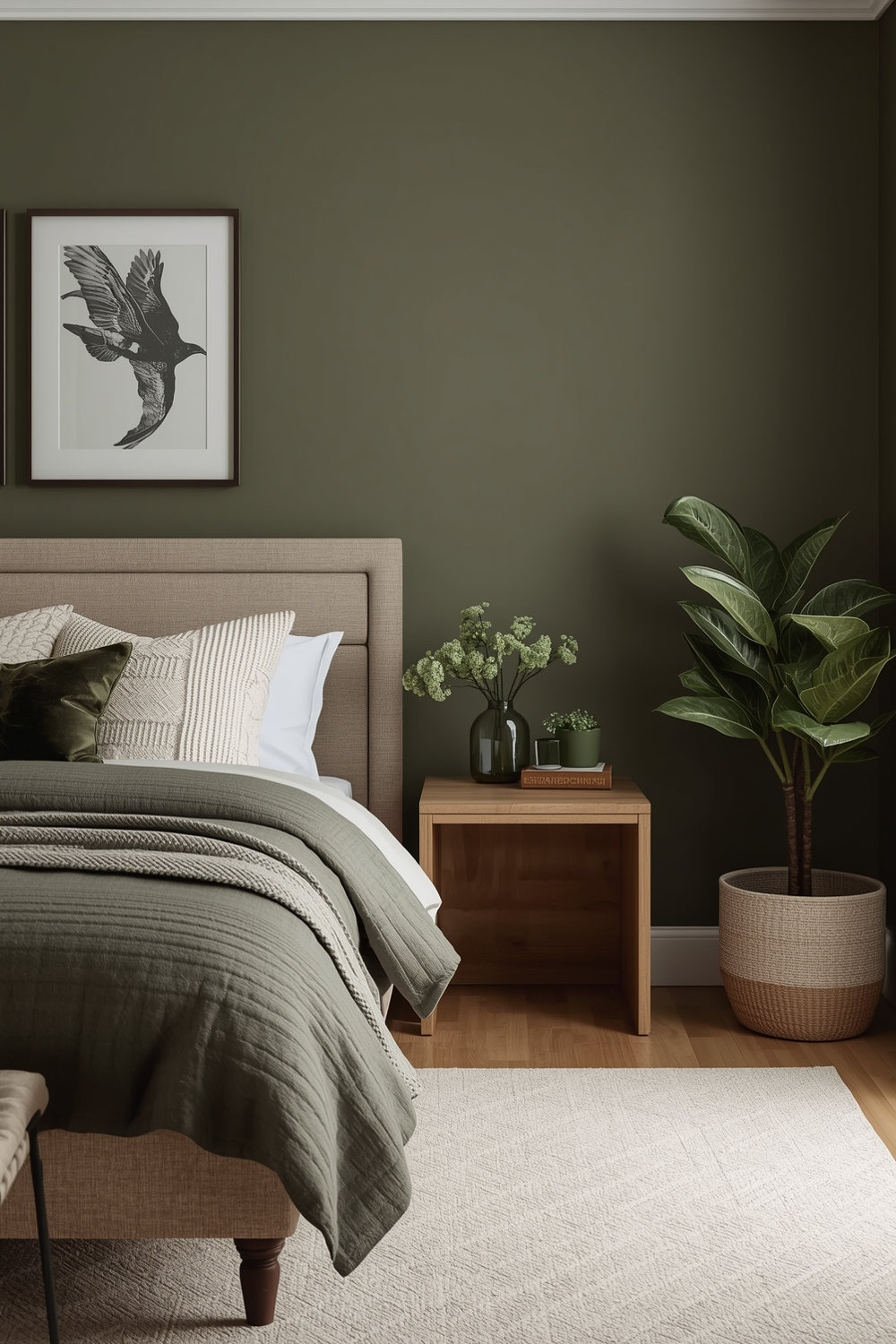 Cozy Olive Green Bedroom Layout Examples
