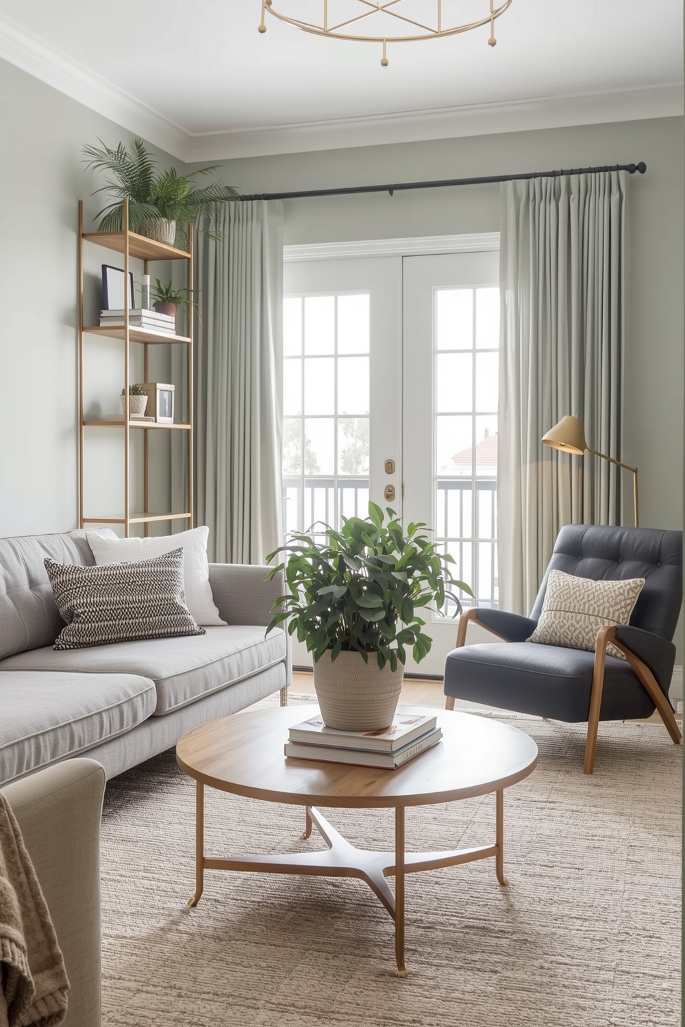 Cozy Sage Green Living Room Workspace Examples
