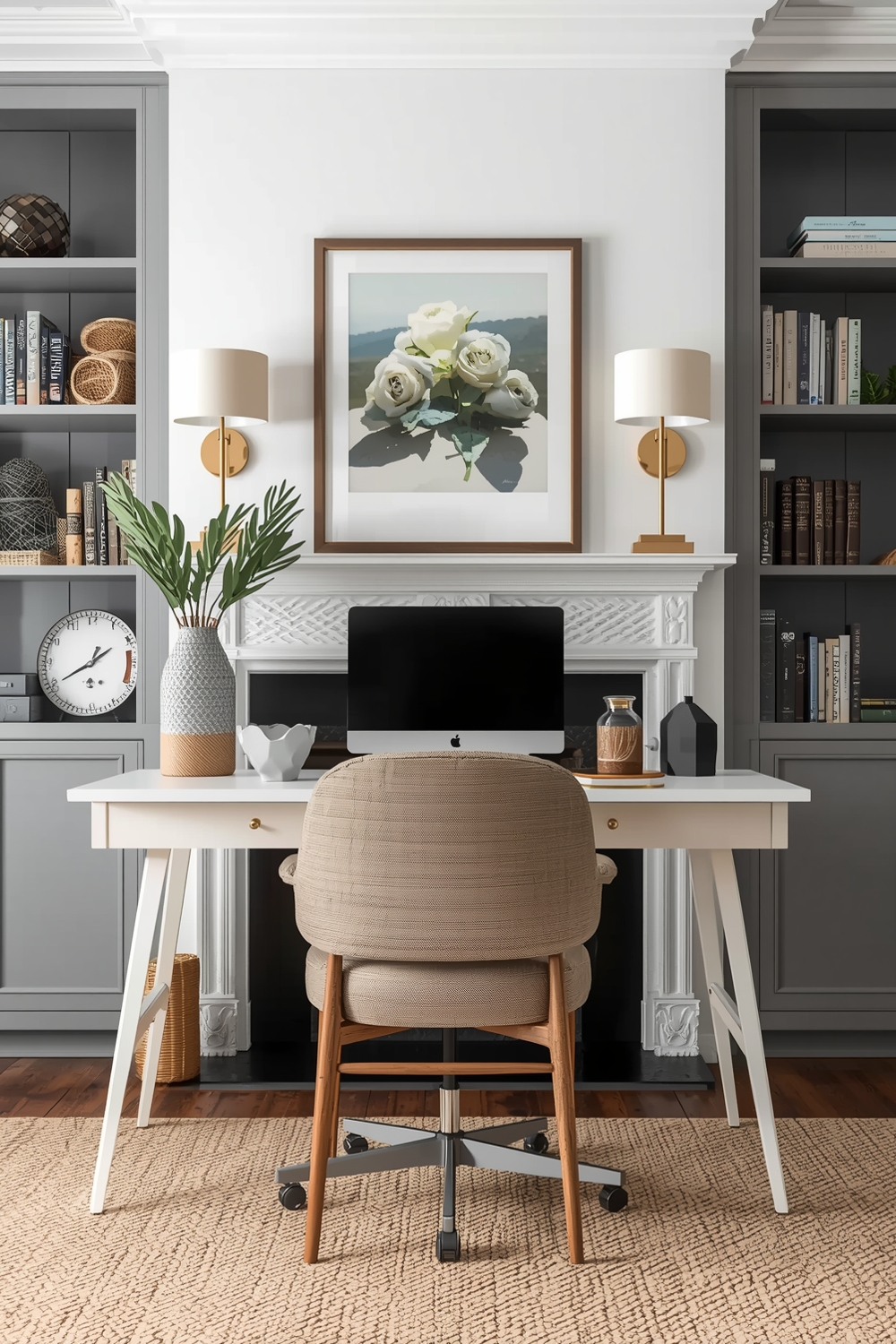 Fireplace Workspace Inspiration Examples