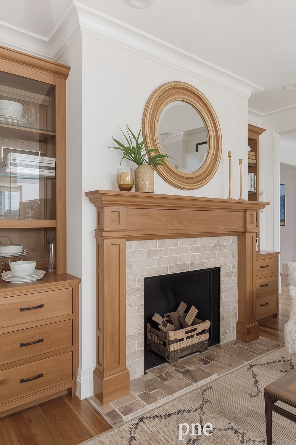 Fireplace with Integrated Storage Ideas