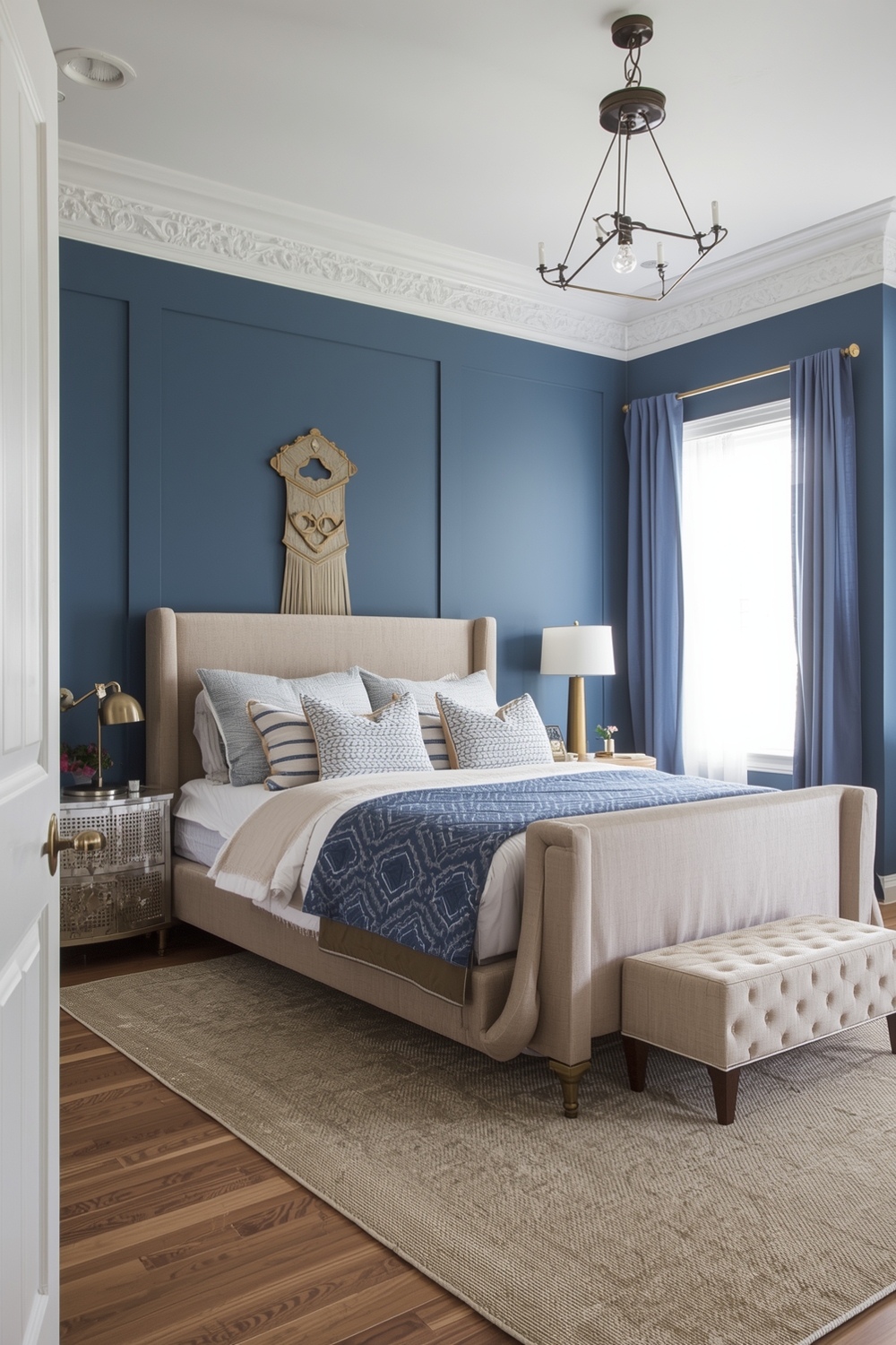 Functional Blue Bedroom Layout Examples