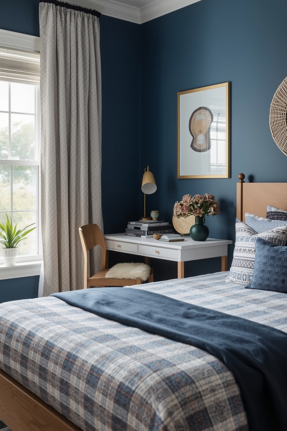 Functional Blue Bedroom Workspace Layouts