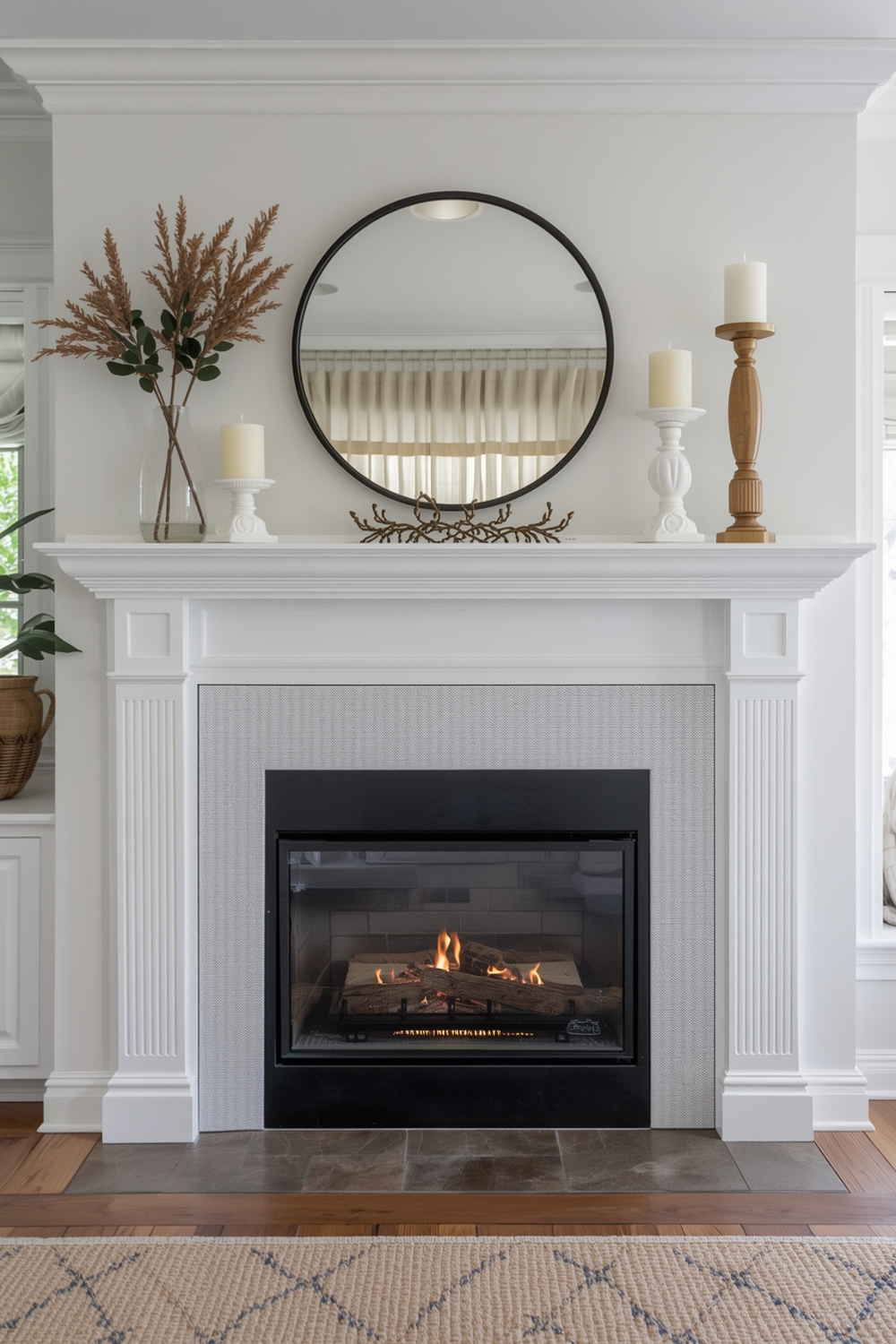 Functional Fireplace Workspace Ideas